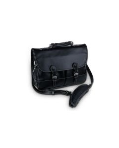 Burke & Wills Laptop Bag - Black Florentine Leather