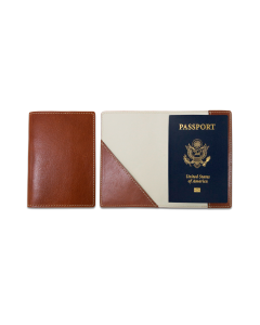 Glasgow Passport Case - British Tan Florentine Leather