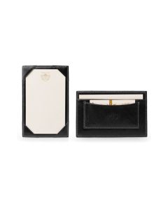 Corporate Pocket Jotter - Black Florentine Leather