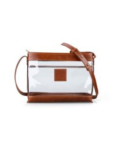 Clear Norfolk Crossbody - British Tan Florentine