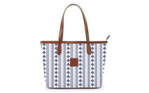 Sutton Zippered Small Tote - Leather Patch